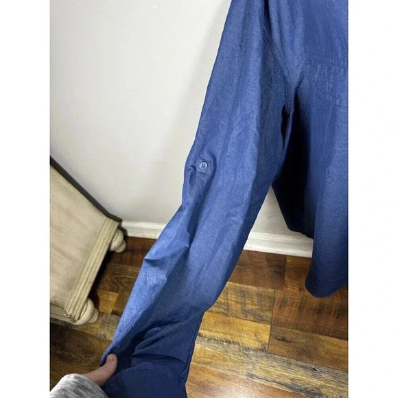 COLUMBIA - MEN'S XL - Blue OMNI-SHADE BUTTON UP LONG SLEEVE SHIRT W/ POCKETS - Picture 5 of 8